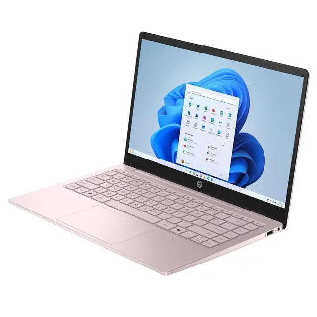 Alt view image 4 of 4 - HP 14 inch HD Windows Laptop Intel Processor N150 4GB 128GB UFS Tranquil Pink
