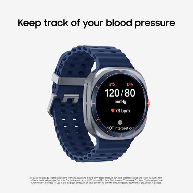 Alt view image 5 of 5 - Samsung Galaxy Watch Ultra (2025) 47mm LTE Smartwatch, Titanium Casing, Advanced Sleep Coaching, Running Coach, Energy Score, Heart Rate Tracking, GPS, Titanium Blue