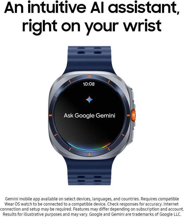 Alt view image 3 of 5 - Samsung Galaxy Watch Ultra (2025) 47mm LTE Smartwatch, Titanium Casing, Advanced Sleep Coaching, Running Coach, Energy Score, Heart Rate Tracking, GPS, Titanium Blue