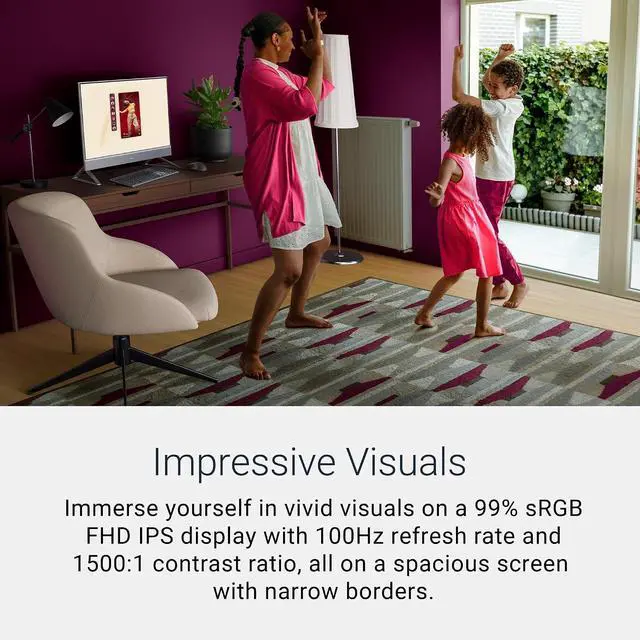 Alt view image 2 of 5 - Dell 27 All-in-One Desktop ec27250-27-inch FHD (1920 x 1080) Display, Intel Core 5 Processor 120U, Graphics, 16GB DDR5 RAM, 512GB SSD, Windows 11 Home, Onsite Service - White