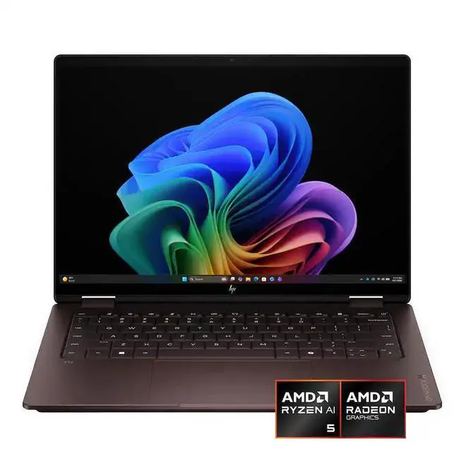 Main image of HP - OmniBook X Flip 2-in-1 - 14" 2K OLED Touchscreen Laptop - AMD Ryzen AI 5 430 (2026) - 16GB Memory - 512GB SSD - Copilot+ - Deep Espresso