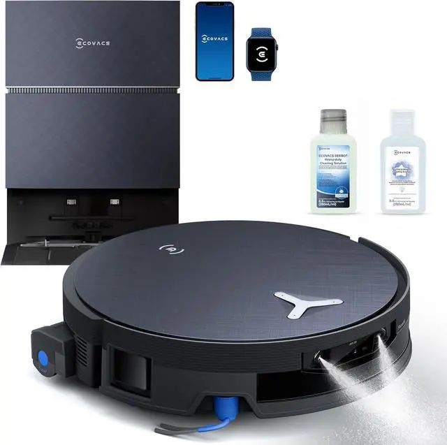 Main image of ECOVACS DEEBOT X12 PRO Omni Robot Vacuum and Mop, 22000Pa Suction, FocusJet Pre-Spray, Bagless Dust Station, OZMO Self-Washing Mop, TruEdge Cleaning, ZeroTangle, Perfect for Pet Hair & Carpets