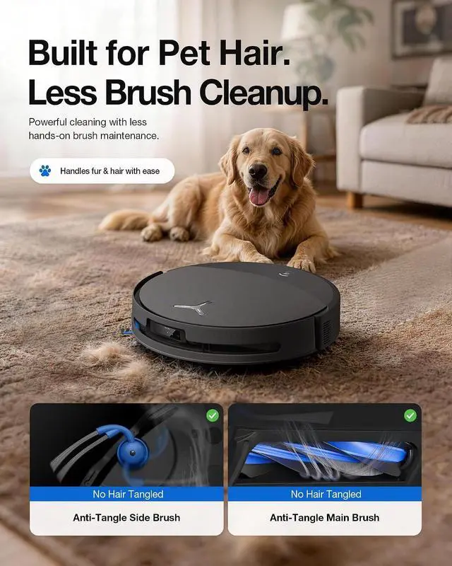 Alt view image 3 of 5 - ECOVACS DEEBOT X11S OMNICYCLONE Robot Vacuum & Mop, 30000Pa, TrueEdge Roller Mopping, Bagless Station for effortless Cleaning, 3-Min Fast Charging for Large House, ZeroTangle, AI Avoidance, YIKO Agent