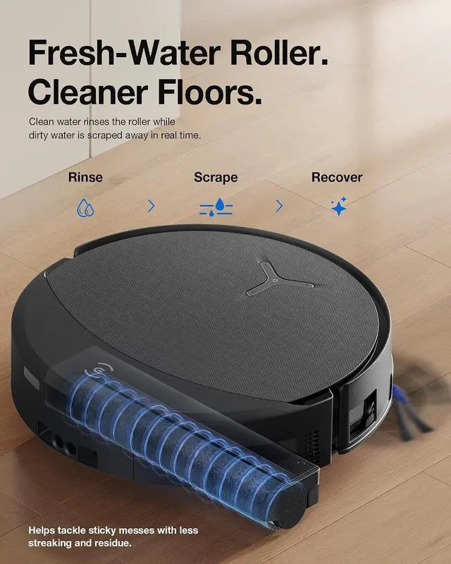 Alt view image 4 of 5 - ECOVACS DEEBOT X11S OMNICYCLONE Robot Vacuum & Mop, 30000Pa, TrueEdge Roller Mopping, Bagless Station for effortless Cleaning, 3-Min Fast Charging for Large House, ZeroTangle, AI Avoidance, YIKO Agent