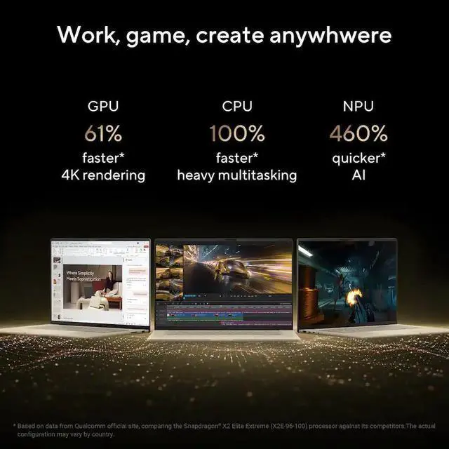 Alt view image 3 of 5 - ASUS - Zenbook A16 16" 3K OLED Touch Screen Laptop - Snapdragon X2 Elite Extreme (2026) - 48GB RAM - 512GB SSD - Copilot+ PC - Zabriskie Beige