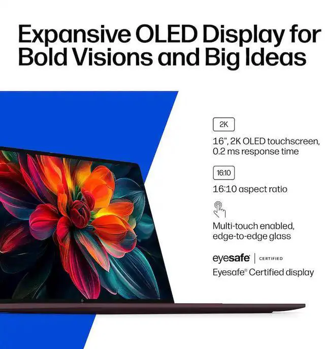 Alt view image 5 of 5 - HP - OmniBook X 16" 2K OLED Touchscreen Laptop - Snapdragon X2 Elite - 24GB Memory - 512GB SSD - Copilot+ PC - Deep Espresso