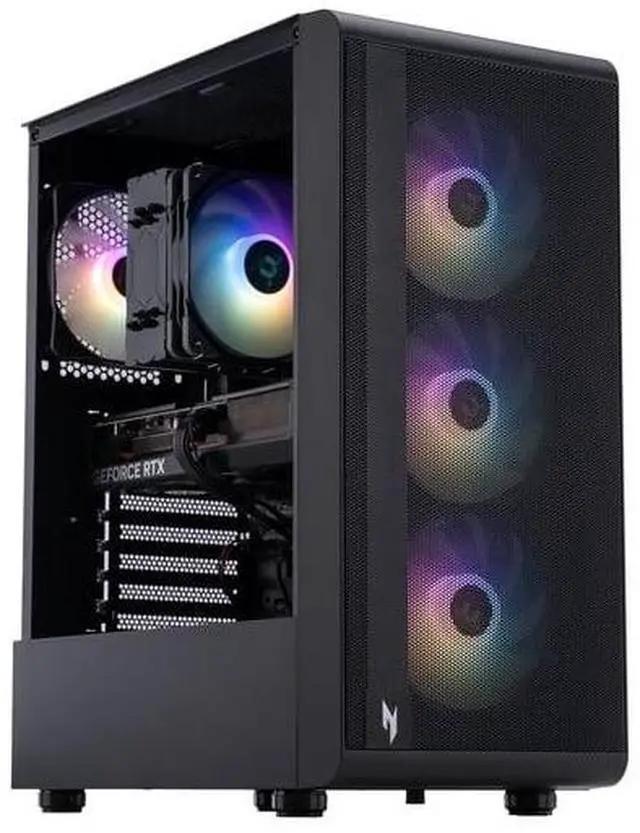 Alt view image 3 of 3 - Acer Nitro 60 Gaming Desktop, Intel Core Ultra 5 Processor 225F, NVIDIA GeForce RTX 5060 8GB, 16GB DDR5, 1TB SSD, Black, N60-651-UR21