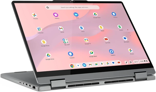 Alt view image 5 of 5 - Lenovo Chromebook 2-in-1 - Lightweight Laptop - Google Gemini - Intel® N150 CPU - 14" WUXGA IPS Touchscreen Display - 4GB RAM - 128GB UFS Storage - Integrated Intel® Graphics - Luna Grey
