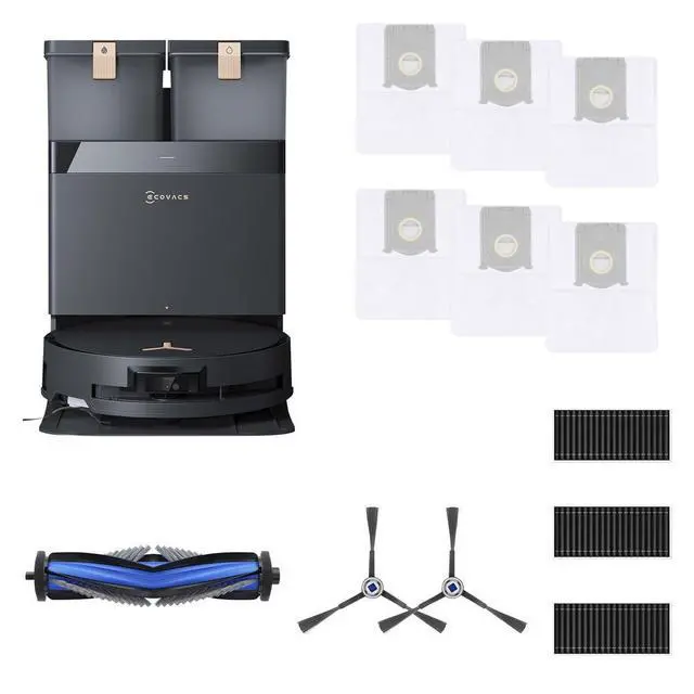 Alt view image 4 of 4 - Ecovacs X8 Pro Omni Care Robot Vacuum and Instant Self-Washing Roller Mop Bundle