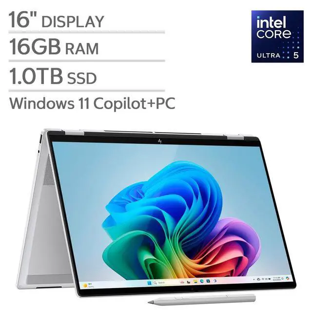 Alt view image 3 of 5 - HP OmniBook 7 Flip 16" 2in1 Laptop - Intel Core Ultra 5 226V - Copilot+ PC - 2K (1920 x 1200) Touchscreen - 16GB Memory - 1TB SSD - Windows 11 Home