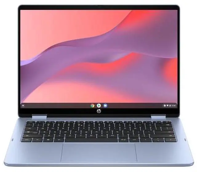 Main image of HP Chromebook x360 14 Laptop PC 2K Chrome OS Intel N150 4GB 128GB UFS Sky Blue with Gemini