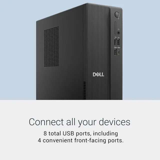Alt view image 4 of 5 - Dell Slim Desktop, AMD Ryzen 5 150, 16GB RAM, 512GB SSD, Windows 11 Home | AMD Radeon 660M, Wi-Fi 6, Bluetooth, Dell Wired Keyboard, McAfee+ Premium 30-day trial, Mail In Service 15-Month Warranty