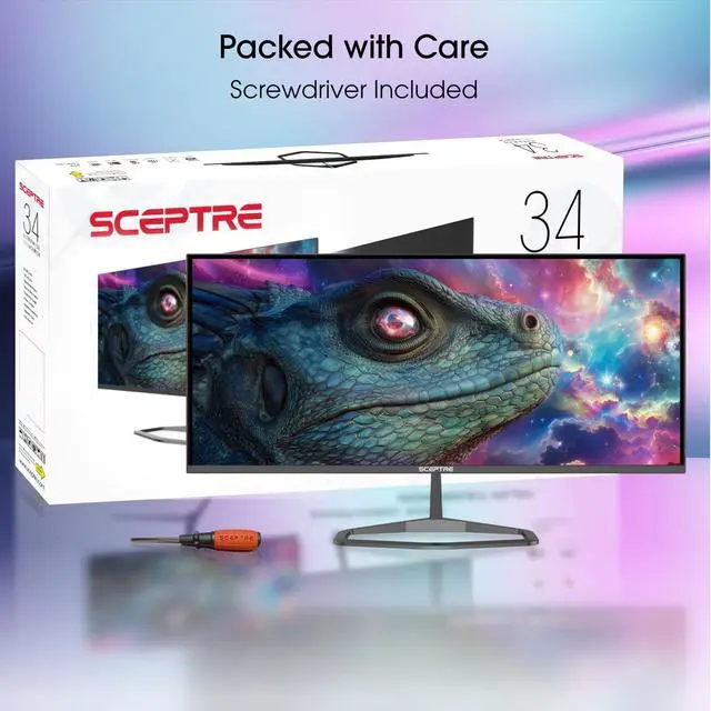 Alt view image 3 of 6 - Sceptre 34-inch Prime Gaming Monitor 3440 x 1440 up to 180Hz DisplayPort HDMI Build-in Speakers, Machine Black 2027 (E345B-QU180D Series)