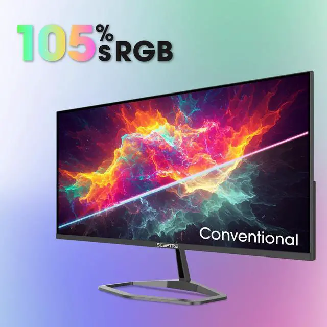 Alt view image 5 of 6 - Sceptre 34-inch Prime Gaming Monitor 3440 x 1440 up to 180Hz DisplayPort HDMI Build-in Speakers, Machine Black 2027 (E345B-QU180D Series)