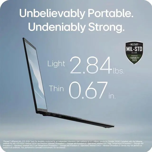 Alt view image 2 of 5 - LG gram 15-inch, Copilot+, Thin and Lightweight Laptop, Windows 11 Home, Powered by AMD Ryzen AI 7 350 Processor, 16GB RAM, 1TB SSD, Obsidian Black