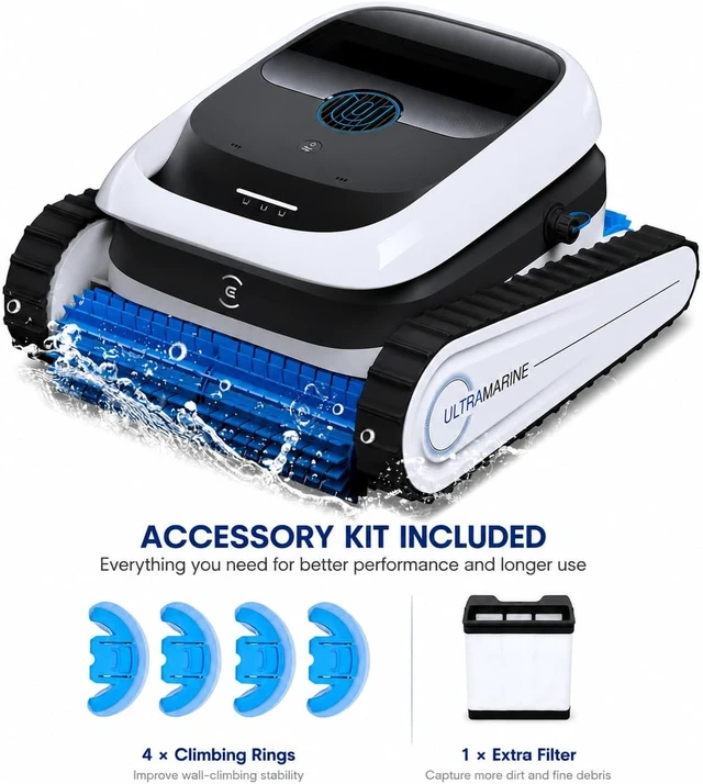 Alt view image 4 of 5 - ECOVACS Ultramarine P1 Pool Cleaner Robot with Accessory Kit