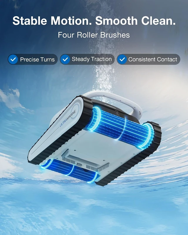 Alt view image 3 of 5 - ECOVACS Ultramarine P1 Pool Cleaner Robot with Accessory Kit