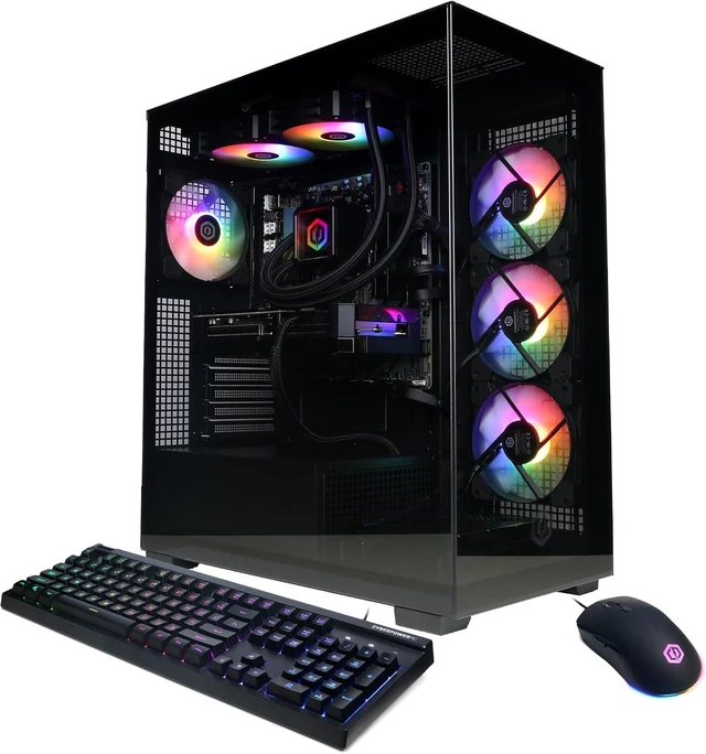 Main image of CyberPowerPC Gaming PC, AMD Ryzen 9 9900X, GeForce RTX 5070 12GB Gamer Xtreme, 32GB DDR5, 1TB PCIe 4.0 SSD, WiFi Ready & Windows 11 Home (GXiVR8080A41)