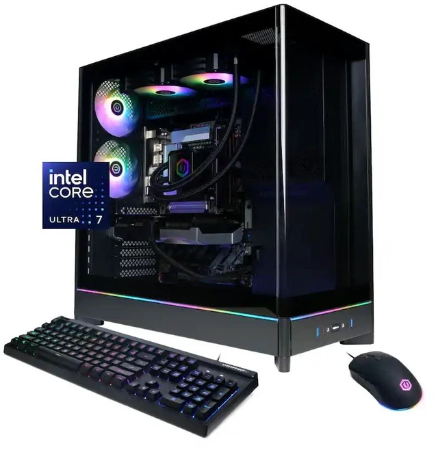 Main image of CyberPowerPC - Gaming Desktop - Intel Core Ultra 7 265F - NVIDIA GeForce RTX 5070 12GB - 16GB DDR5 Memory - 1TB SSD Storage - Black