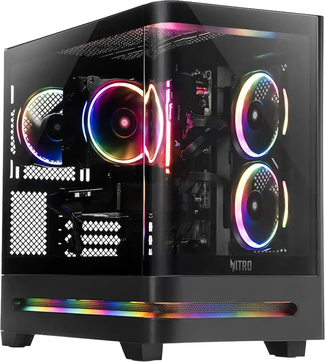 Alt view image 5 of 5 - Acer - Nitro 65 Gaming Desktop - AMD Ryzen 7 8700F - AMD Radeon RX 9060 XT - 16GB DDR5 Memory 1TB Storage - Black