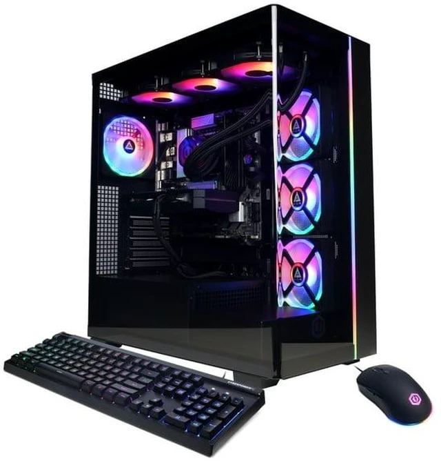 Main image of CyberPowerPC Gamer Supreme Gaming Desktop, Intel Core Ultra 7 270K Plus, NVIDIA GeForce RTX 5060 Ti 8GB, 16GB DDR5, 1TB SSD, Black, SLC8200WST