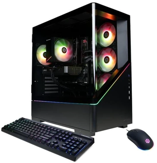 Main image of CyberPowerPC Gamer Master Gaming Desktop, AMD Ryzen 5 8400F, NVIDIA GeForce RTX 5060 8GB, 16GB DDR5, 1TB SSD, Black, GMA7300WSTV2