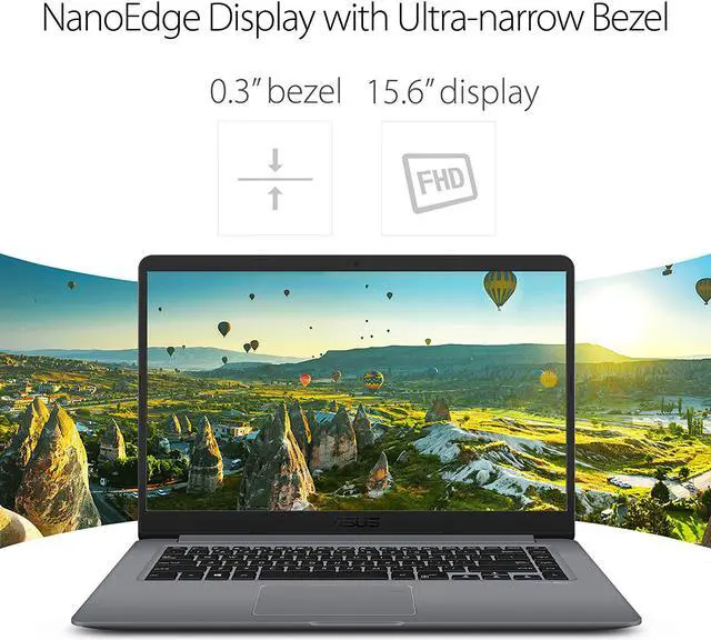 Main image of ASUS VivoBook F510UA-AH55 Laptop Notebook Thin and Lightweight FHD WideView Laptop, 8th Gen Intel Core i5-8250U, 8GB DDR4 RAM, 128GB SSD+1TB HDD, USB Type-C, ASUS NanoEdge Display, Fingerprint Reader,