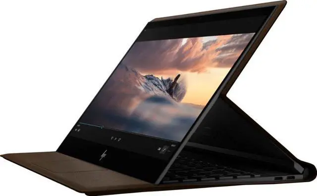 Alt view image 5 of 7 - HP Spectre Folio 13-ak0013dx 2-in-1 Laptop - 13.3" FHD IPS Touchscreen, Intel Core i7-8500Y (1.5 GHz), 8 GB Memory, 256 GB SSD, Backlit Keyboard, WiFi + BT 4.2, Windows 10 Home, Cognac Brown Leather