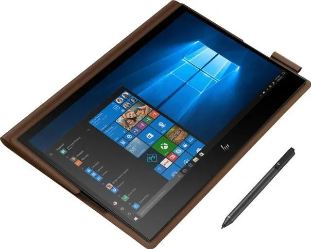Alt view image 6 of 7 - HP Spectre Folio 13-ak0013dx 2-in-1 Laptop - 13.3" FHD IPS Touchscreen, Intel Core i7-8500Y (1.5 GHz), 8 GB Memory, 256 GB SSD, Backlit Keyboard, WiFi + BT 4.2, Windows 10 Home, Cognac Brown Leather