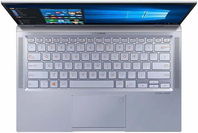 Alt view image 6 of 18 - ASUS ZenBook 14 UX431FN-IH74 Ultra-thin and Light 14-inch FHD Laptop, Intel Core i7-8565U, 16 GB RAM, 512 GB PCIE SSD, GeForce MX150, Windows 10, Silver Blue