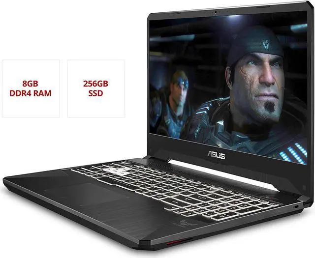 Alt view image 3 of 15 - Asus TUF FX505DT Gaming Laptop, 15.6” 120Hz Full HD, AMD Ryzen 5 R5-3550H Processor, GeForce GTX 1650 Graphics, 8GB DDR4, 256GB PCIe SSD, Gigabit Wi-Fi 5, Windows 10 Home, FX505DT-AH51, RGB Keyboard