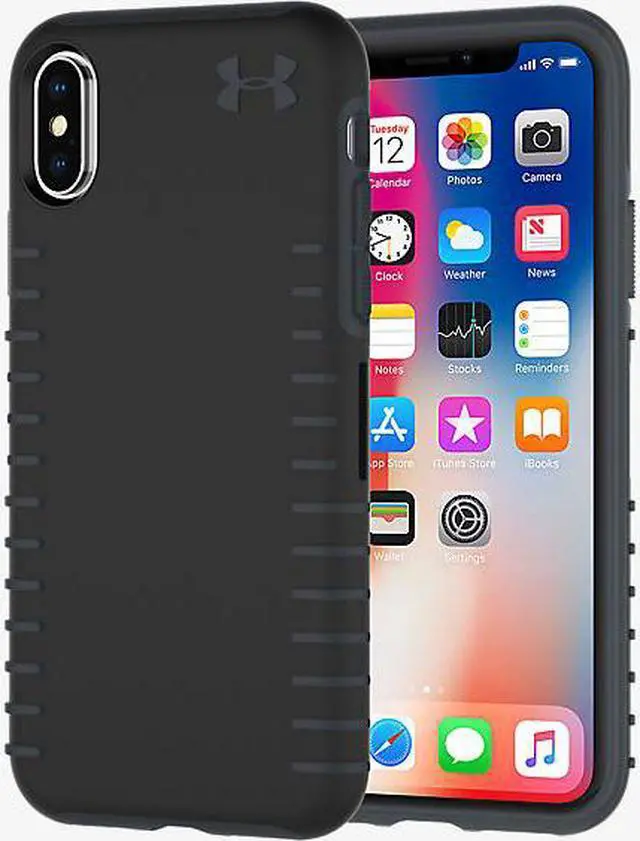 Alt view image 3 of 9 - Under Armour UA Protect Grip Case for iPhone X/XS - Black/Graphite