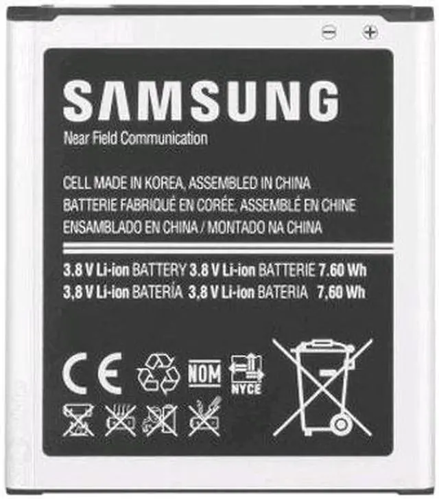 Alt view image 3 of 8 - OEM Samsung B450BU Standard Battery for Samsung Galay S3 Mini - Black