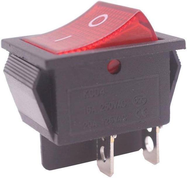 ON/OFF 2-Position 4Pin DPST Button Boat Rocker Switch 31*25mm KCD4