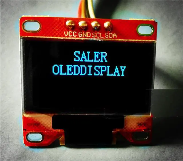 Alt view image 2 of 2 - 0.96 inch OLED Display Module Screen 128x64 IIC I2C for Arduino STM32 AVR 27 * 26mm Dot Color Blue