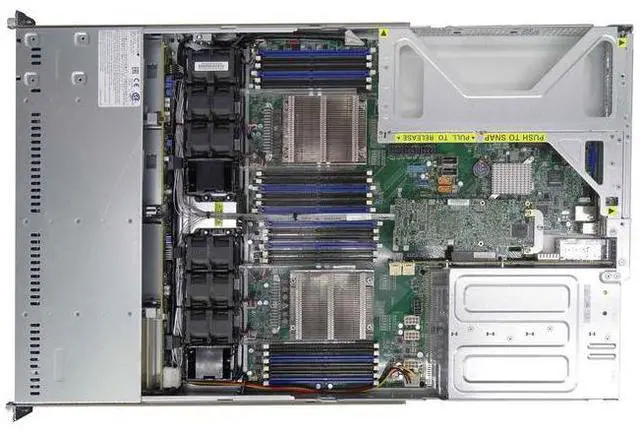 Alt view image 2 of 3 - Supermicro SYS-6018U-TR4T+ - 4 Bay 3.5" 1U Server - 2x Intel Xeon E5-2650 v4 2.2GHz 12 Core Processors, 128GB DDR4, 9361-8i, 4x 3.5" Trays, X540, IPMI 2.0, 2x 750 Watt PSUs,