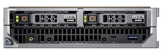 Main image of Dell PowerEdge M640 - 2 Bay 2.5" Blade Server - 2x Intel Xeon Gold 6150 2.7GHz (3.7GHz Turbo) 18 Core Processors, 512GB DDR4, S140, 2x 2.5" Trays, 57810S-K, iDRAC9 Enterprise