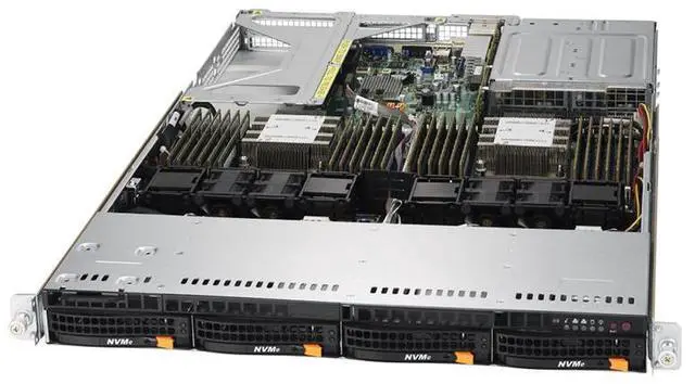Alt view image 2 of 3 - Supermicro SYS-6019U-TN4R4T - 4 Bay 3.5" 1U Server - 2x Intel Xeon Gold 5118 2.3GHz 12 Core Processors, 16GB DDR4, 9361-8i, 2x 3.5" Trays, X540, IPMI 2.0, 2x 750 Watt PSUs,