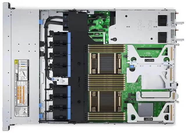 Alt view image 3 of 4 - Dell PowerEdge R650xs - 8 Bay 2.5" 1U Server - 2x Intel Xeon Gold 6338 2.0GHz 32 Core Processors, 256GB DDR4, H745, 8x 1.92TB SSDs, 57412, iDRAC9 Enterprise, 2x 1400 Watt PSUs, Bezel, Rails