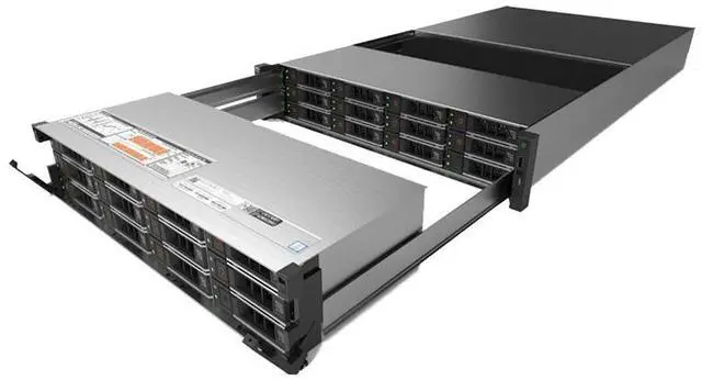 Alt view image 3 of 4 - Dell PowerEdge R740xd2 - 26 Bay 3.5" 2U Server - 2x Intel Xeon Gold 6154 3.0GHz 18 Core Processors, 16GB DDR4, H730P, 26x 4TB HDDs, 57414, iDRAC 9 Enterprise, 2x 1100 Watt PSUs