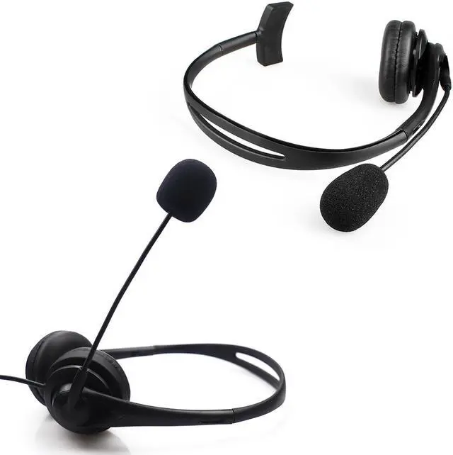 Alt view image 3 of 7 - USB Headset with Microphone Noise Cancelling & Audio Controls, Wideband Computer Headphones for Business UC Skype Lync Softphone Call Center Office, Clearer Voice, Super Light, Ultra Comfort