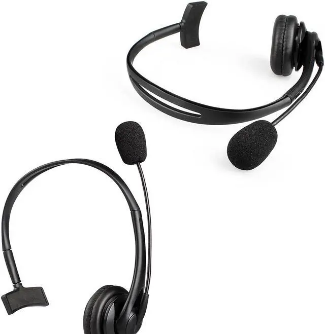 Alt view image 3 of 7 - USB Unilateral Headset, Wired USB Headphone With Microphone Noise Reduction And Audio Control For PC Computer Business Communication Online Chat UC Skype Lync Softphone Call Center Office Gaming-Black
