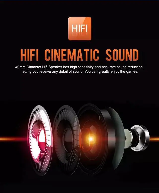 Alt view image 5 of 7 - Over Ear Gaming Headset With 7.1 Surround Sound, USB Wired Headphone with Noise Reduction Microphone and Volume Control(With Led Light)Compatible with PC, Computer, Notebook, MAC--White