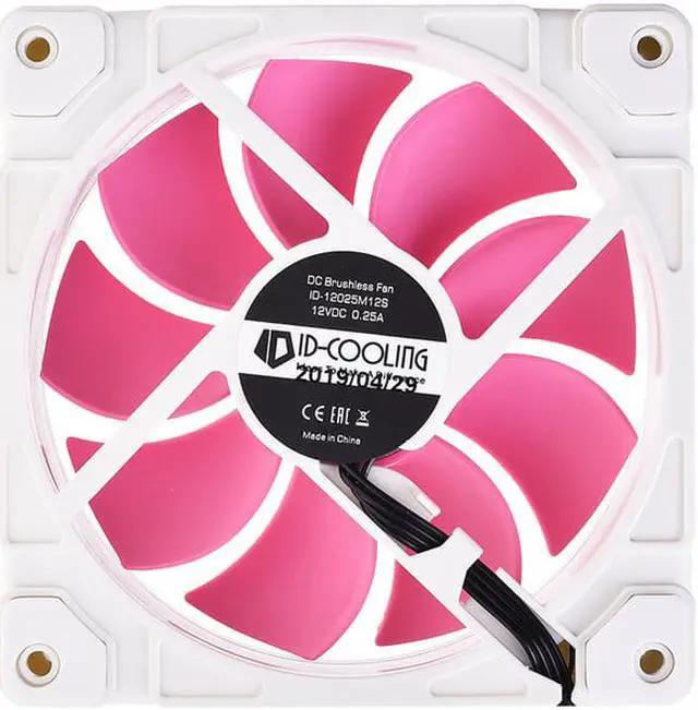 Alt view image 3 of 7 - 120mm Chassis Cooling Fan, RGB LED Luminous Computer Radiator, 3-Pin ARGB+4-Pin PWM Speed Control Cooling Fan (Pink)