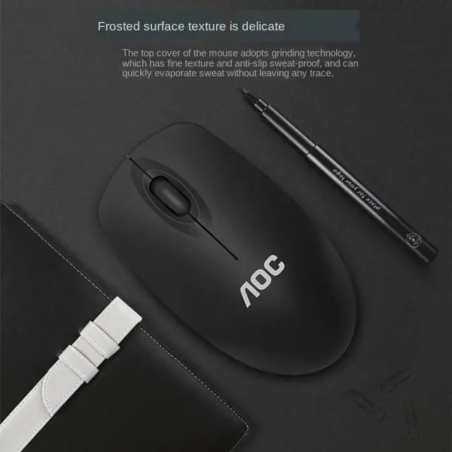 Alt view image 3 of 5 - Computer Wireless Mouse, 2.4G Wireless Mouse Portable Mobile Optical Mouse with USB Receiver, Designed for PC, Desktop, Laptop (Black)