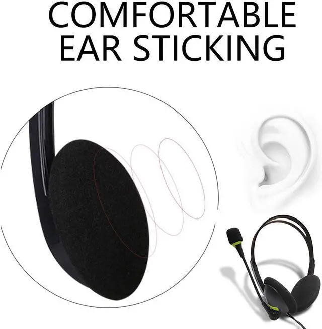 Alt view image 6 of 7 - USB Headset with Microphone Computer Headset Stereo Sound Lightweight Business PC Headset with Flexible Microphone Laptop Headset, in-line Control with Mute for Skype Lync/Webinar/Call/Music