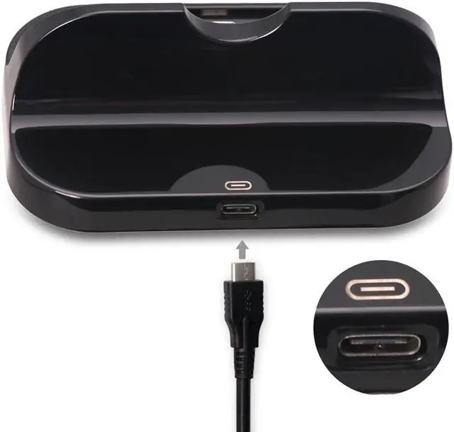Alt view image 3 of 7 - Charging Dock,  USB Type C Docking Station Cradle Stand Mount Stand Compatible with Nintendo Switch - Black