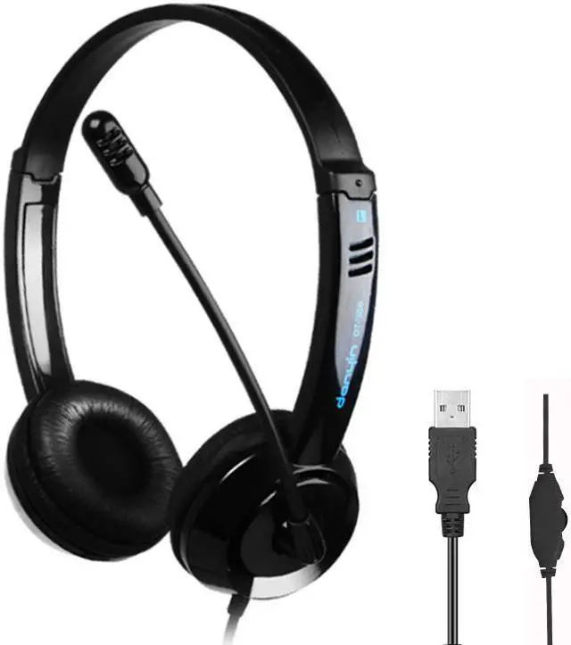 Alt view image 2 of 7 - USB Wired Headset with Noise Canceling Microphone and Volume Controller, PC Computer Headphone for UC Softphones Business Skype Lync Conference Online Course Remote Work