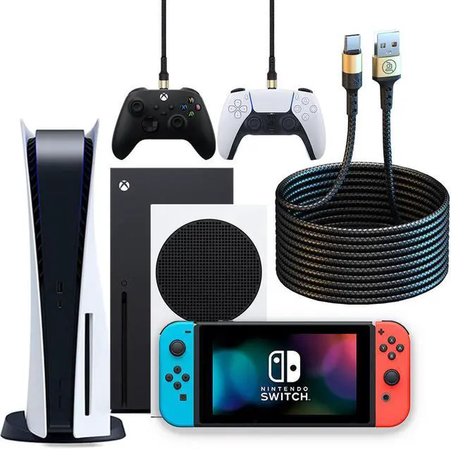 Alt view image 7 of 7 - PS5 Xbox Series Controller USB C Cable, 10FT Long Type C Fast Charger Charging Cord for Playstation 5, Xbox Series S/X, Nintendo Switch Pro Controller & Nintendo Switch Console & Smartphone