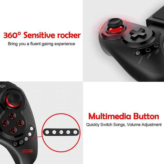 Alt view image 3 of 7 - Wireless  Bluetooth Controller, Telescopic Game Controller Joystick Gamepad for Samsung Galaxy Note 9 8 S9 S8 S7, HTC One, Sony Xperia, LG, Google, Nokia Lumia, Support Up to 10 inch Phone & Tablet PC